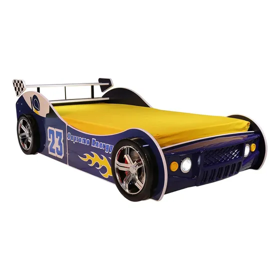 Base De Cama Hmfule Individual C/ Forma De Carro Azul