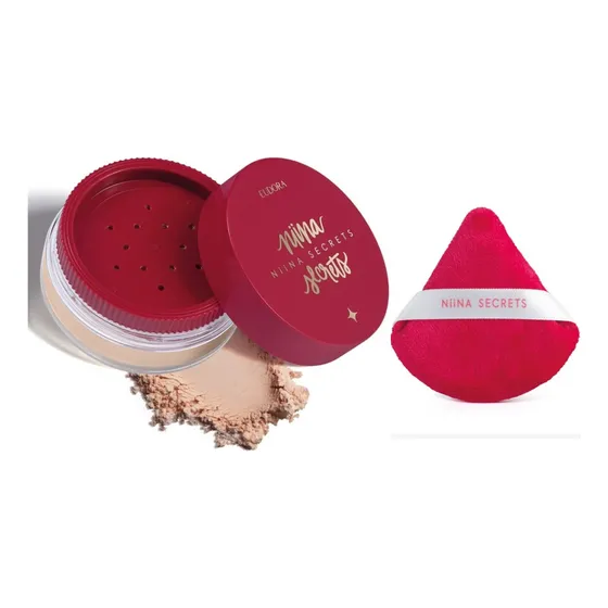 Pó Solto Perfect Match Niina Secrets + Espoja Puff Eudora