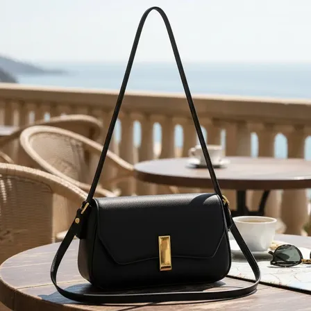 Bolsa Feminina Baguete Transversal Tiracolo Pequena