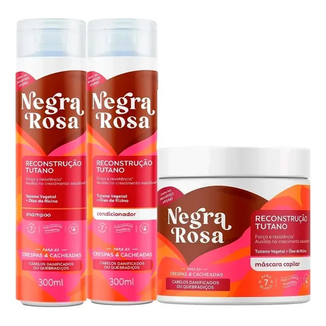Kit Capilar Linha Reconstrução Tutano Shampoo, Cond, Máscara