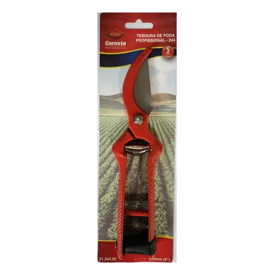 Tesoura Poda Profissional Forjada 230 Mm 9 Polegadas Corneta Cor Vermelho