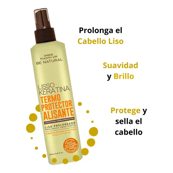 Termoprotector Alisante Lisso Keratina Be Natural Protector