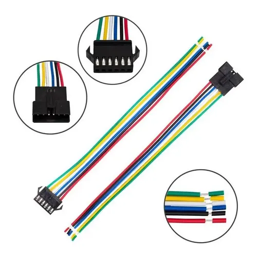 5 Conectores JST-XH De 2 Pines 2.54mm Para Batería Lipo – Cable 30cm 26 AWG Con Extremos Estañados – Ideal Para Equilibrio Y RC