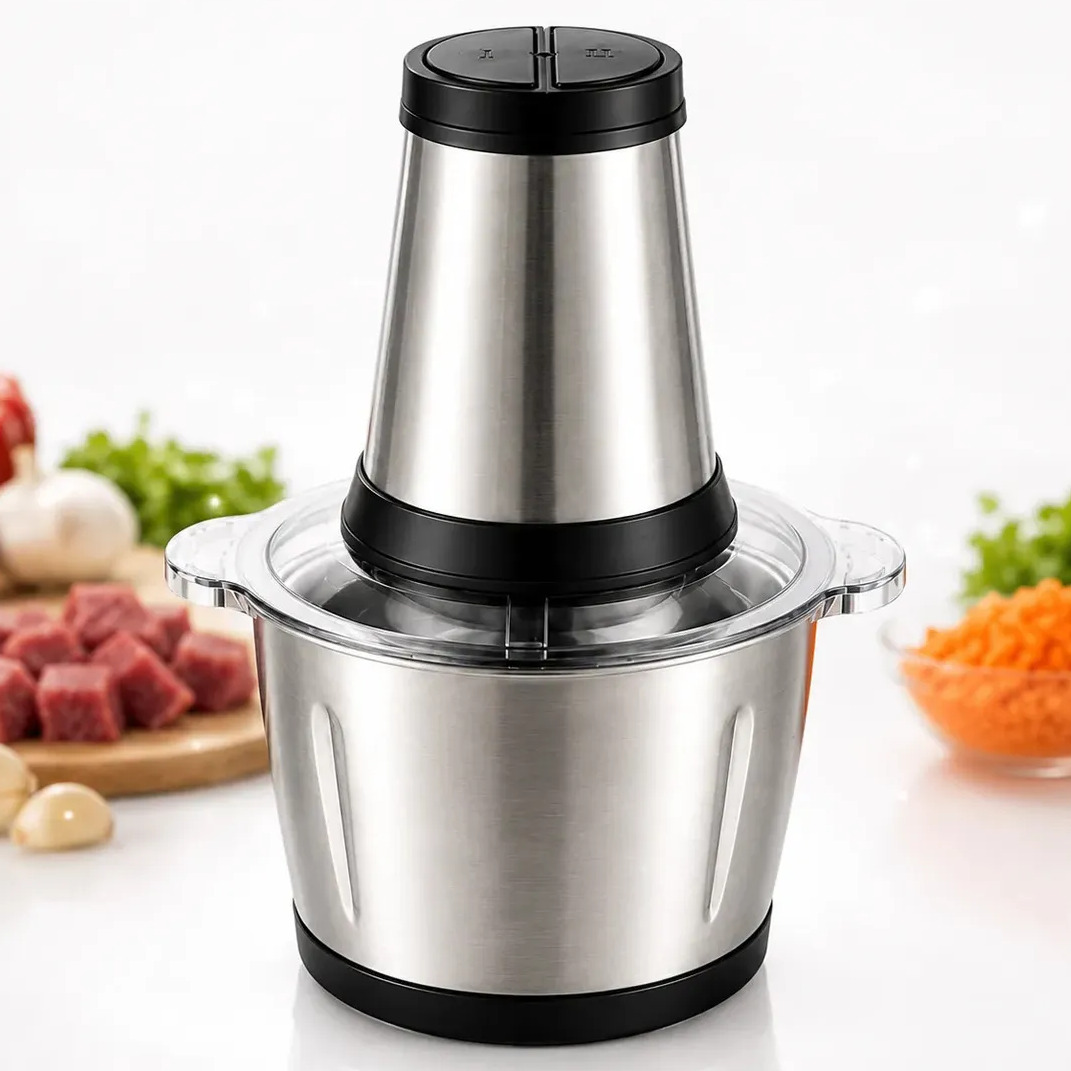 Processador De Alimentos Elétrico 2L Inox Moedor Picador 400W Multifuncional Cozinha Processador De Alimentos Elétrico 2L Inox Moedor Picador 400W Multifuncional Cozinha
