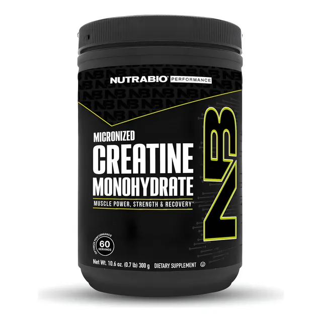 Creatine Monohydrate Nutrabio 300 gr Grado Farmacéutico