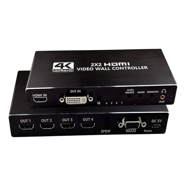 Controlador De Videowall Para 4 Pantallas 4k Control Remoto
