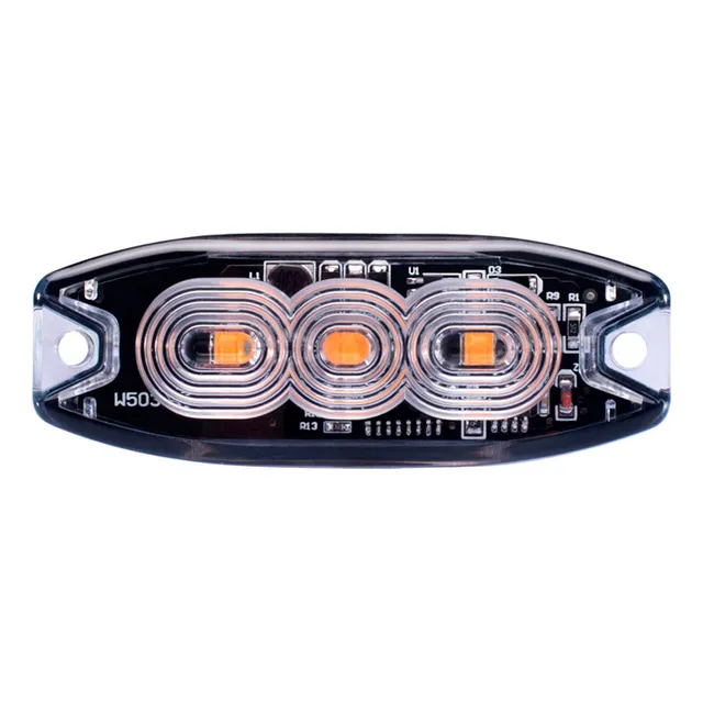 Barra Lateral Ambulancia 3led 12-24v Ambar 8.5x3cm