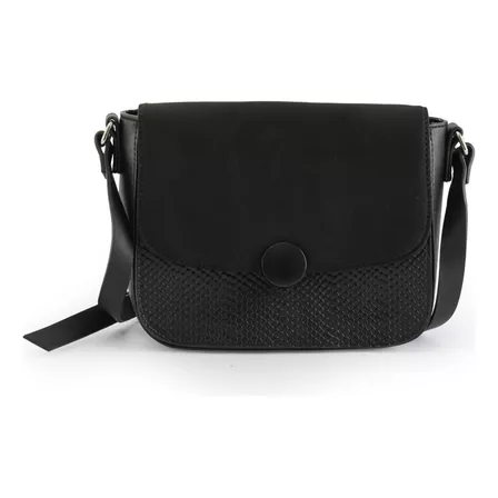 Bouton Cartera Tipo Bandolera Con Tapa Negro