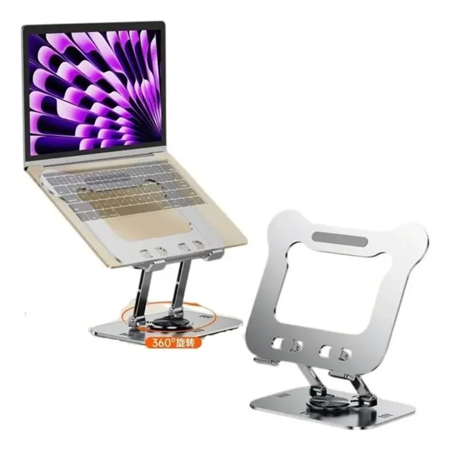Soporte 360° Para Laptop Tablet Base Aluminio Giratorio