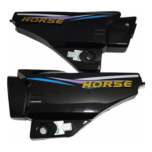 Tapas Laterales Horse (rayas Locas) Negro