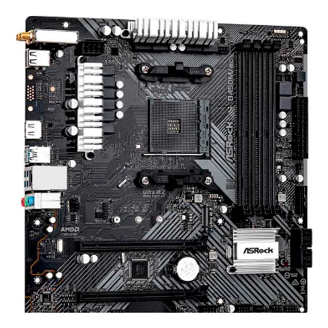 Placa Base Asrock B450m/ac Amd B450 128gb 90-mxbef0-a0uayz