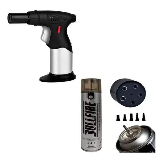 Mini Maçarico Premium Portátil Recarregável + Refil