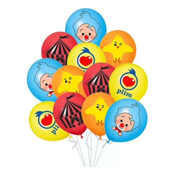 Set De 12 Globos Latex Para Fiesta Diferentes Diseños 