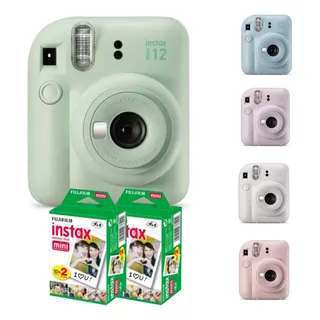 CĂąmera InstantĂąnea Instax Mini 12 + Filme 40 Fotos Fujifilm CĂąmera InstantĂąnea Instax Mini 12 + Filme 40 Fotos Fujifilm