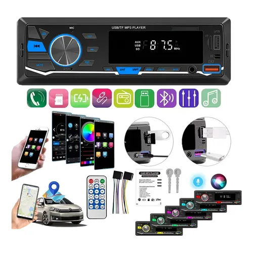 Carrozzeia ZH0099 2024年 Bluetooth SD DTV Som automotivo Dazz DZ-52197 com USB e leitor de cartão SD