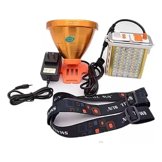Linterna Foco Led 800w (reales) Caza Camping Minero Lampara Linterna Naranja Luz Blanco | Cuotas sin interés