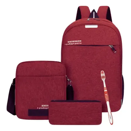 Kit Completo Mochila Executiva Masculina Com Design Refletor