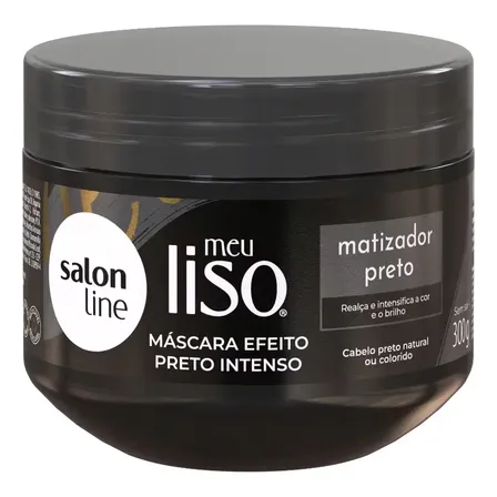 Máscara Meu Liso Matizador Preto Salon Line 300g