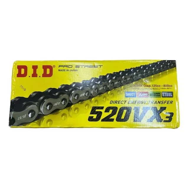 Cadena Transmision Moto 520 118 Did X-ring Vx3 Oring Japon