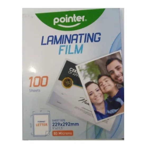 Lamina De Plastificar Carta Pointer (80mcs 100 Unid)