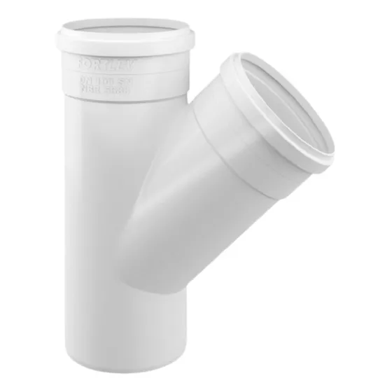 Junção Em Y De Esgoto Pvc Branco 100mm 4 Polegadas Fortlev