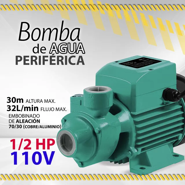 Bomba D Agua Electrica 1/2hp Periferica Export Import/ 09254