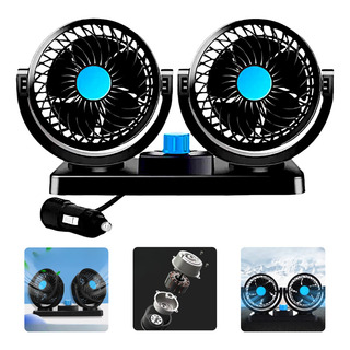 Ventilador Automotivo Duplo Com Ajuste P/ Carro Caminhão 12v Ventilador Automotivo Duplo Com Ajuste P/ Carro Caminhão 12v