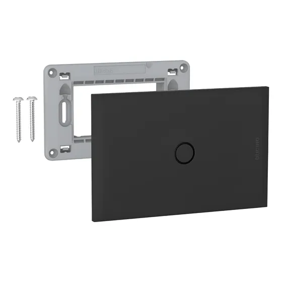 Placa Ciega Black Con Soporte Af5s0ng Bticino Nobile