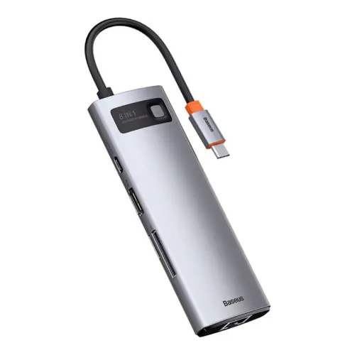 Hub Usb-c 8em1 Baseus Tipo C Hdmi Rj45 P/macbook Outros