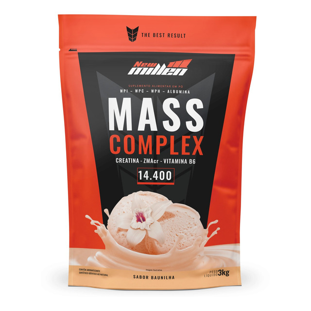 Hipercalórico Massa 14400 Premium - 3kg - New Millen Sabor Baunilha Hipercalórico Massa 14400 Premium - 3kg - New Millen Sabor Baunilha