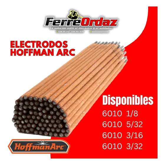 Electrodos 6010 Hoffman 1/8,  5/32,  3/16,  3/32.