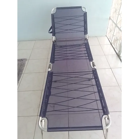 Silla Extención De Aluminio Plegable Como Nueva 