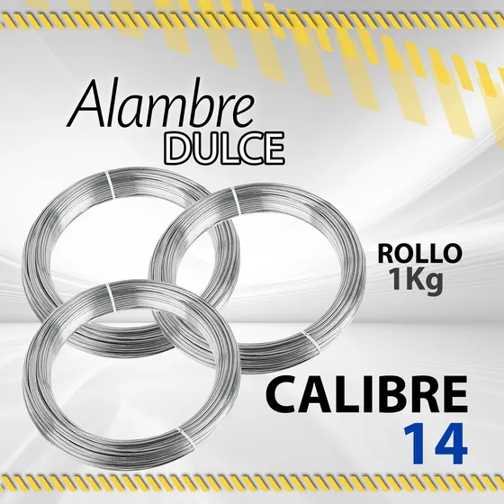 Alambre Dulce Calibre 14 Grueso 1kg Aprox. / 000005290
