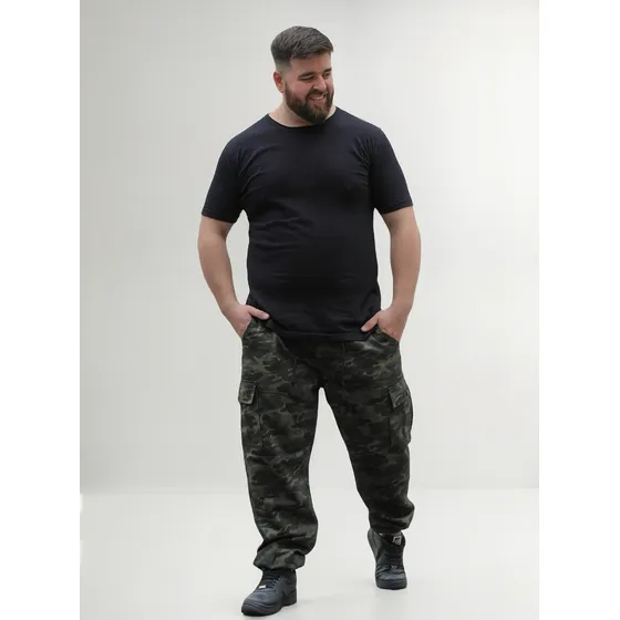 Pantalón Jogger Cargo Hombre Talles Especiales Gabardina