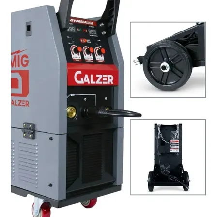 Máquina De Solda Mig Tig Mma Ultra Mig 300a Com Tocha Galzer Cor Cinza Vermelho 220v