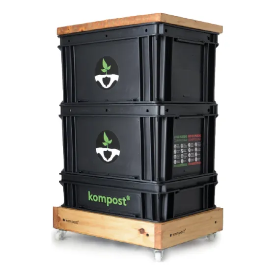 Compostera Madera Urbana Balcón Compost Exterior 40l B+ T 