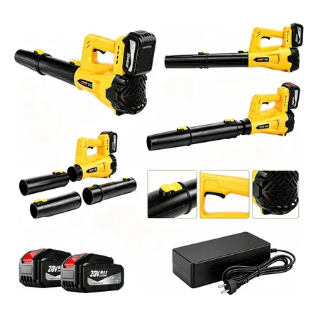 Soprador Sem Fio 20v Max,6 Velocidades,2 Baterias Jardim Laranja E Preto 20