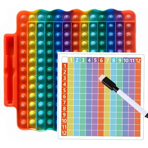 Pop It Tabla Matematica, Práctica De Multiplicación Y Suma