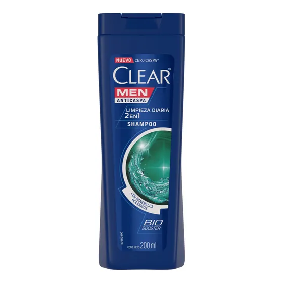 Shampoo 2 En 1 Anticaspa Clear Limpieza Diaria X 200 Ml