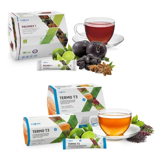 Prunex 1 + Termo T3 Pack Duo Limpieza Detox Y Quema Grasa Guindon - Té Verde