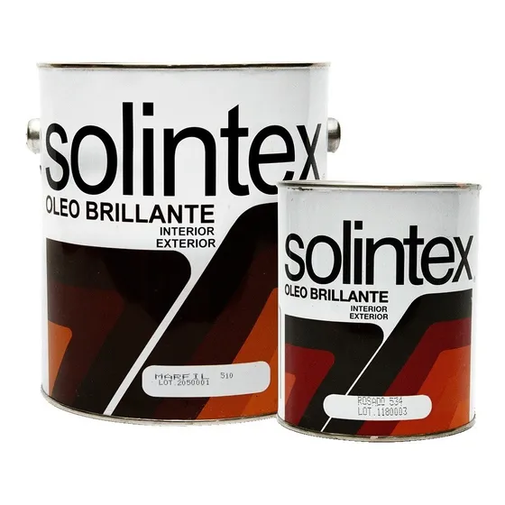 Pintura Solintex Oleo Brillante Colores 1/4 Galón