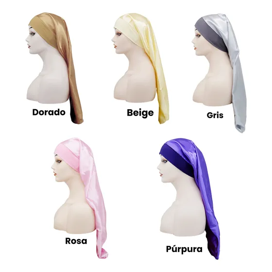 Gorro De Satín Para Cabellos Largos