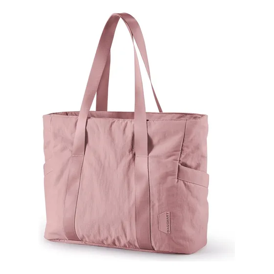 Bolso Deportivo Para Mujer Mediano, Rosado Oscuro, Con Crema