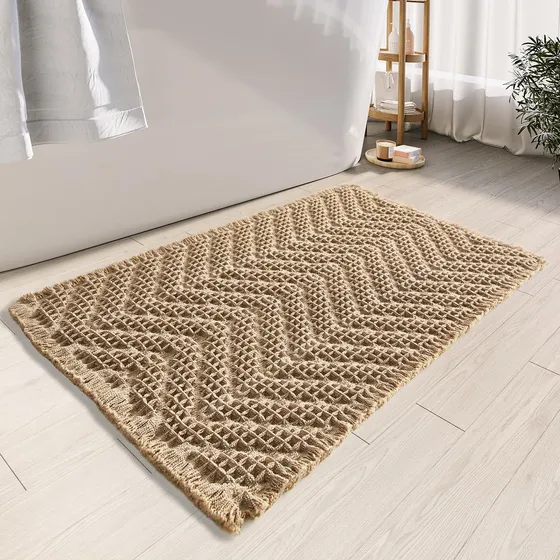Tapete Baño Bohemio Super Absorbente Antideslizante Lavable