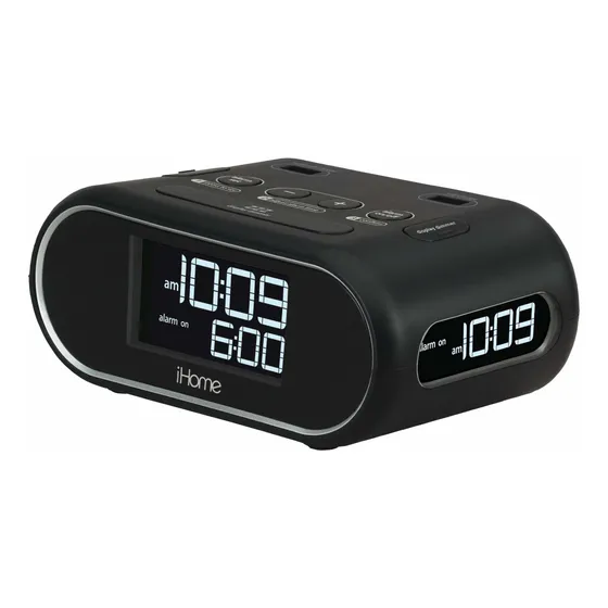 Homitem Reloj Despertador Lcd Pantalla Triple Doble Usb