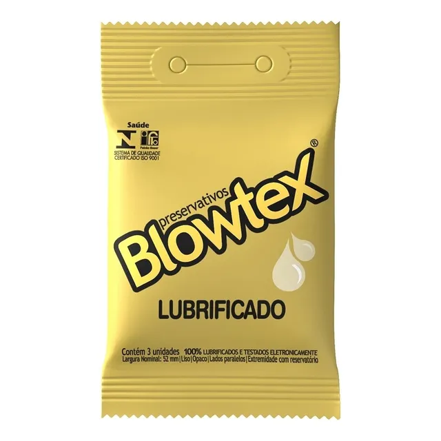Preservativo Blowtex Lubrificado - 12 Pacotes C/ 3 Unidades