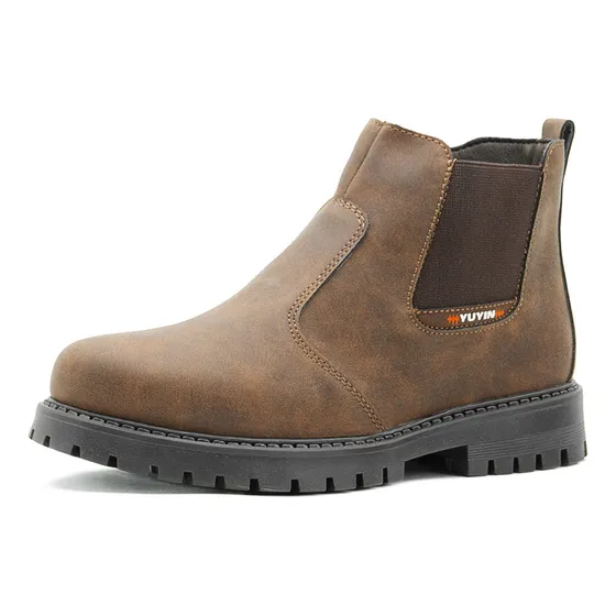 Bota Botín Para Niño Cierre Y Elástico Café Oscuro 18-25