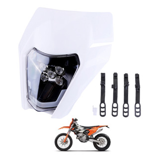 Faro Motocicleta De Led Carcasa Blanco Para Ktm Exc Mx Sx Xc Faro Motocicleta De Led Carcasa Blanco Para Ktm Exc Mx Sx Xc