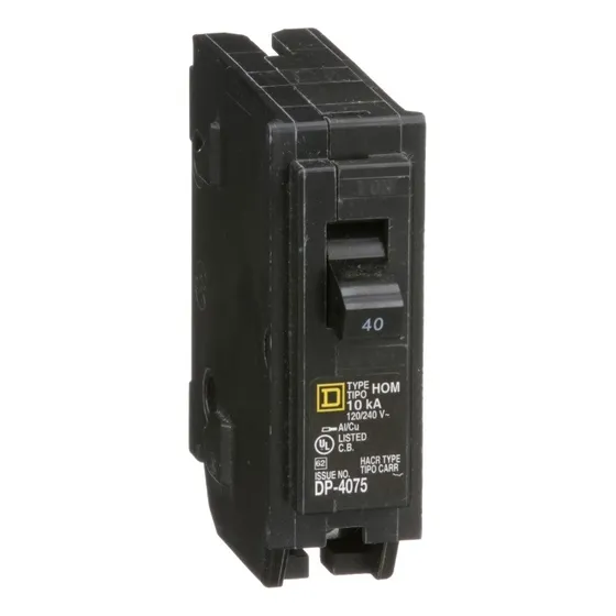 Breaker Enchufable Homeline 1p 40a 10ka 120/240vac Square D