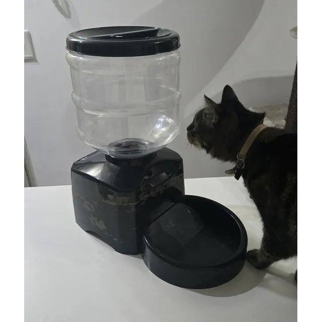 Comedero Automático Para Mascotas Negro